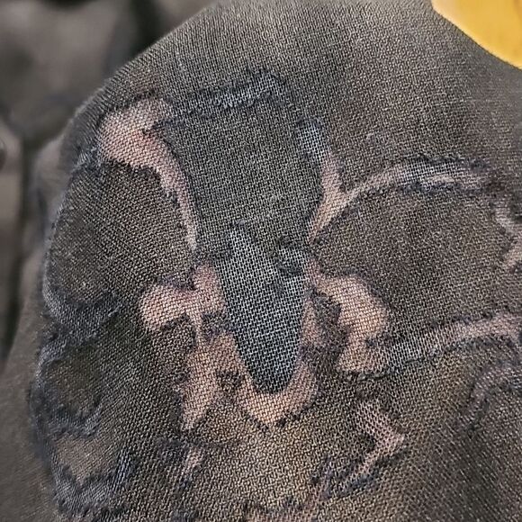 SARA ISABELLA Ombre Floral Burnout‎ Linen-blend Tunic Sz XL Whimsygoth Lagenlook - Picture 5 of 5